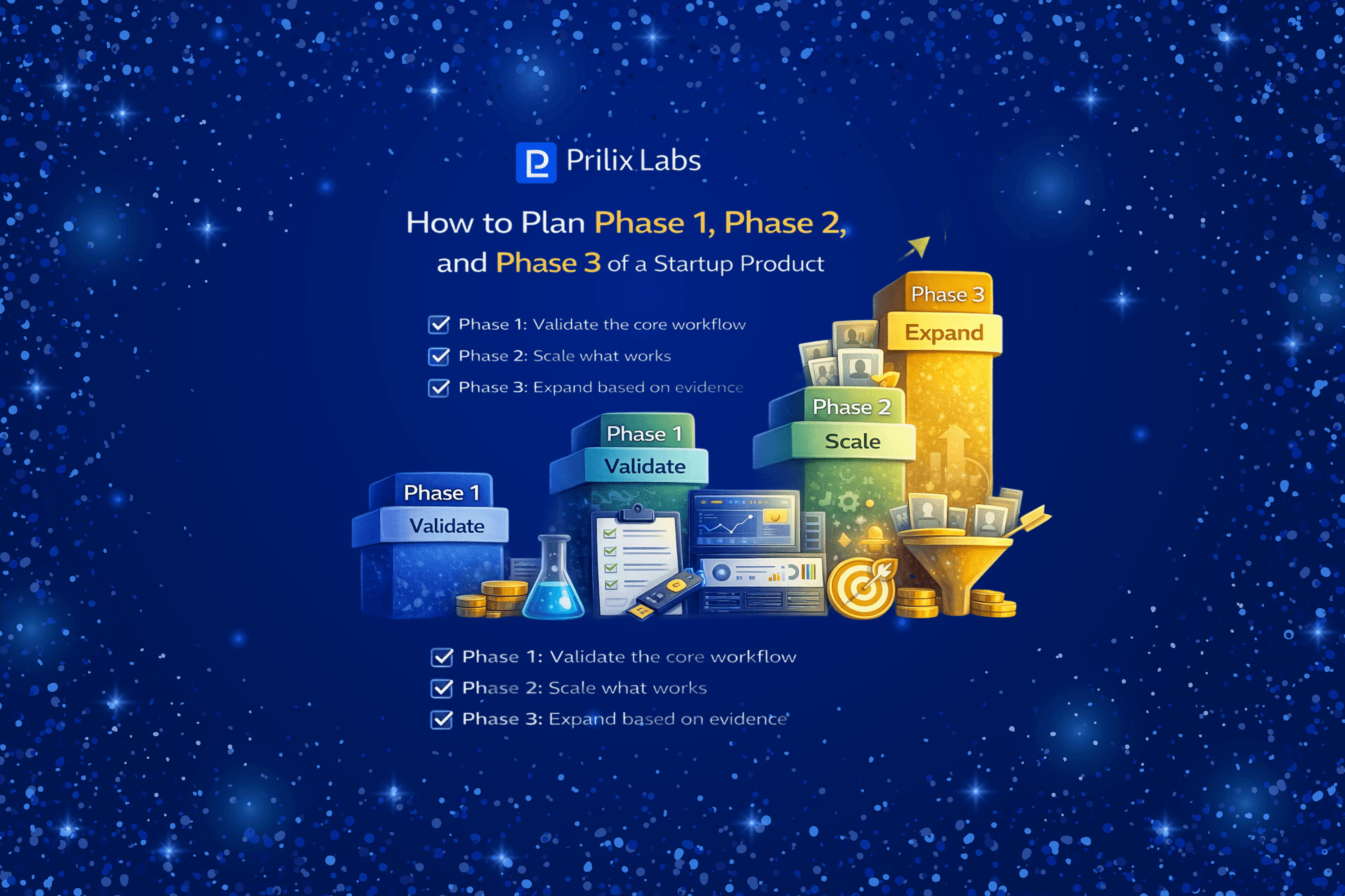 How to Plan Phase 1, Phase 2, and Phase 3 of a Startup Product